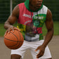 Jungle Spirit Monkey Sleeveless Hoodie Sao Tome and Principe Tropical Flag Color - African Pride