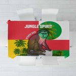 Jungle Spirit Monkey Tablecloth Sao Tome and Principe Tropical Flag Color - African Pride