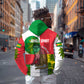Jungle Spirit Monkey Zip Hoodie Sao Tome and Principe Tropical Flag Color - African Pride
