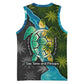 Sea Turtle Sao Tome and Principe Basketball Jersey Ocean Tide and Tropical Palm TS04
