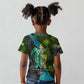 Sea Turtle Sao Tome and Principe Kid T shirt Ocean Tide and Tropical Palm - African Pride