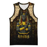 Anubis Egypt Basketball Jersey Ancient Hieroglyph Pharaoh Spirit TS04