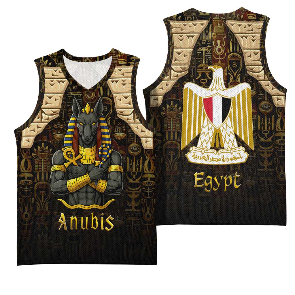 Anubis Egypt Basketball Jersey Ancient Hieroglyph Pharaoh Spirit TS04