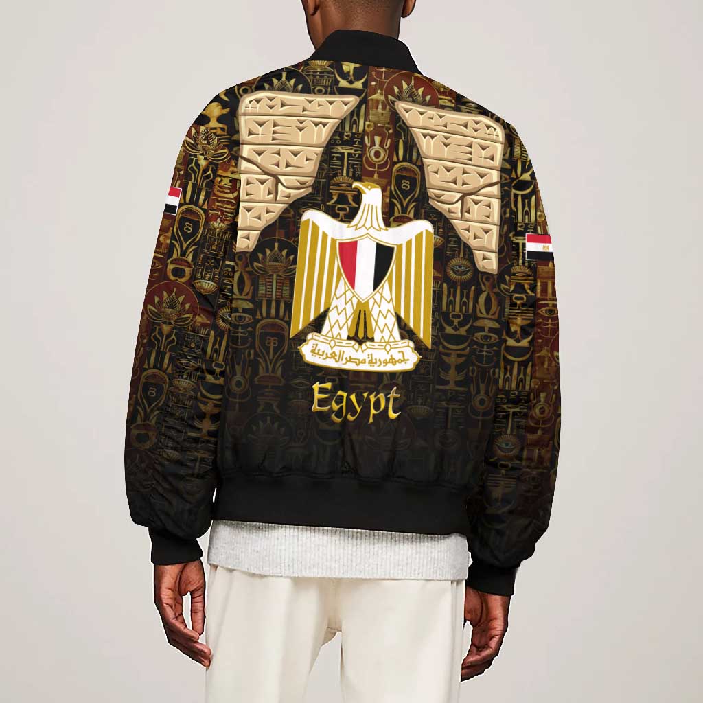 Anubis Egypt Bomber Jacket Ancient Hieroglyph Pharaoh Spirit - African Pride