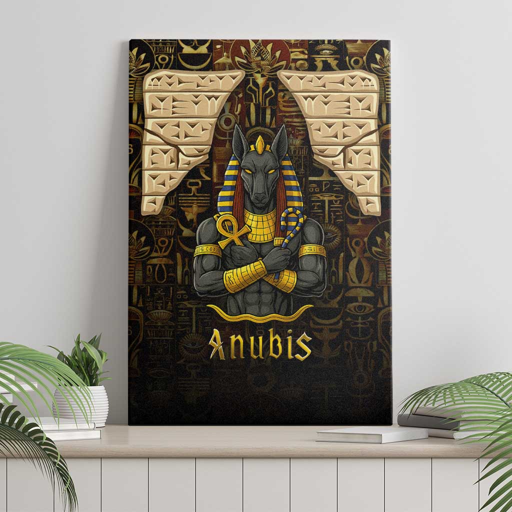 Anubis Egypt Canvas Wall Art Ancient Hieroglyph Pharaoh Spirit - African Pride