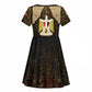 Anubis Egypt Kid Short Sleeve Dress Ancient Hieroglyph Pharaoh Spirit - African Pride