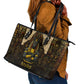 Anubis Egypt Leather Tote Bag Ancient Hieroglyph Pharaoh Spirit - African Pride