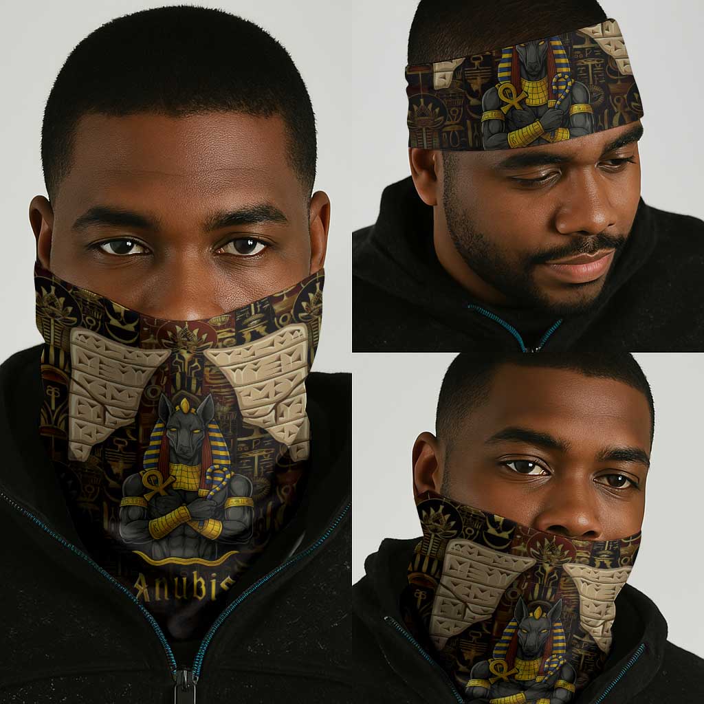 Anubis Egypt Neck Gaiter Ancient Hieroglyph Pharaoh Spirit TS04