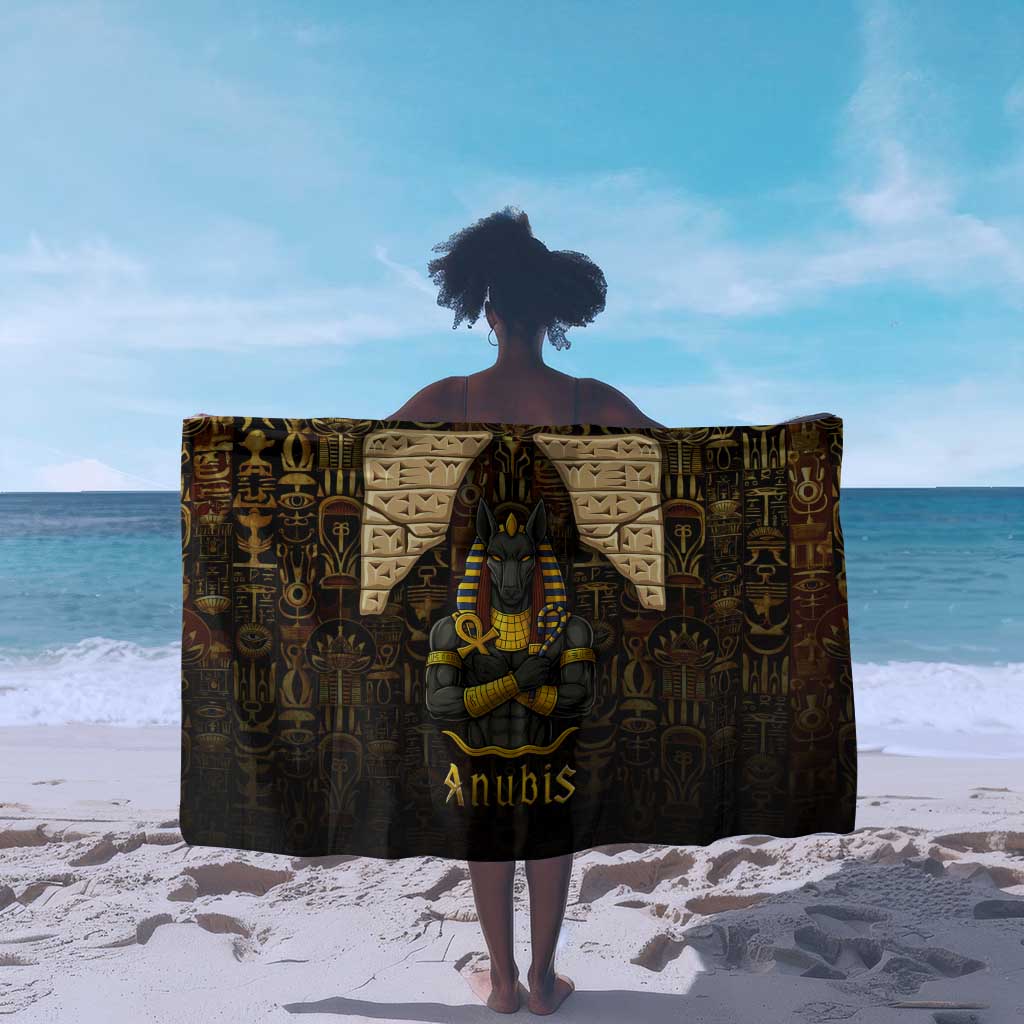 Anubis Egypt Sarong Ancient Hieroglyph Pharaoh Spirit - African Pride