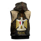 Anubis Egypt Sleeveless Hoodie Ancient Hieroglyph Pharaoh Spirit - African Pride