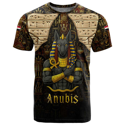 Anubis Egypt T shirt Ancient Hieroglyph Pharaoh Spirit - African Pride