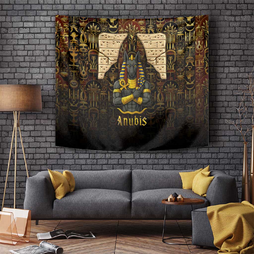 Anubis Egypt Tapestry Ancient Hieroglyph Pharaoh Spirit - African Pride