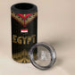 Ankh Eye of Horus Egypt 4 in 1 Can Cooler Tumbler Ancient Black Gold Hieroglyph Spirit - African Pride