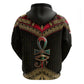 Ankh Eye of Horus Egypt Hoodie Ancient Black Gold Hieroglyph Spirit - African Pride