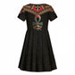 Ankh Eye of Horus Egypt Kid Short Sleeve Dress Ancient Black Gold Hieroglyph Spirit - African Pride