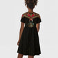 Ankh Eye of Horus Egypt Kid Short Sleeve Dress Ancient Black Gold Hieroglyph Spirit - African Pride