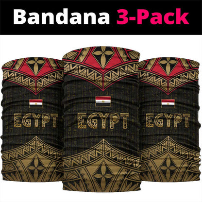 Ankh Eye of Horus Egypt Neck Gaiter Ancient Black Gold Hieroglyph Spirit TS04