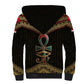 Ankh Eye of Horus Egypt Sherpa Hoodie Ancient Black Gold Hieroglyph Spirit - African Pride