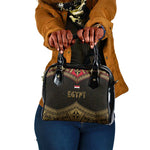 Ankh Eye of Horus Egypt Shoulder Handbag Ancient Black Gold Hieroglyph Spirit - African Pride