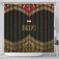 Ankh Eye of Horus Egypt Shower Curtain Ancient Black Gold Hieroglyph Spirit - African Pride