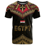 Ankh Eye of Horus Egypt T shirt Ancient Black Gold Hieroglyph Spirit - African Pride