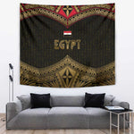 Ankh Eye of Horus Egypt Tapestry Ancient Black Gold Hieroglyph Spirit - African Pride