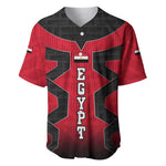 Egypt Flag Emblem Baseball Jersey Red Black Bold Spirit - African Pride