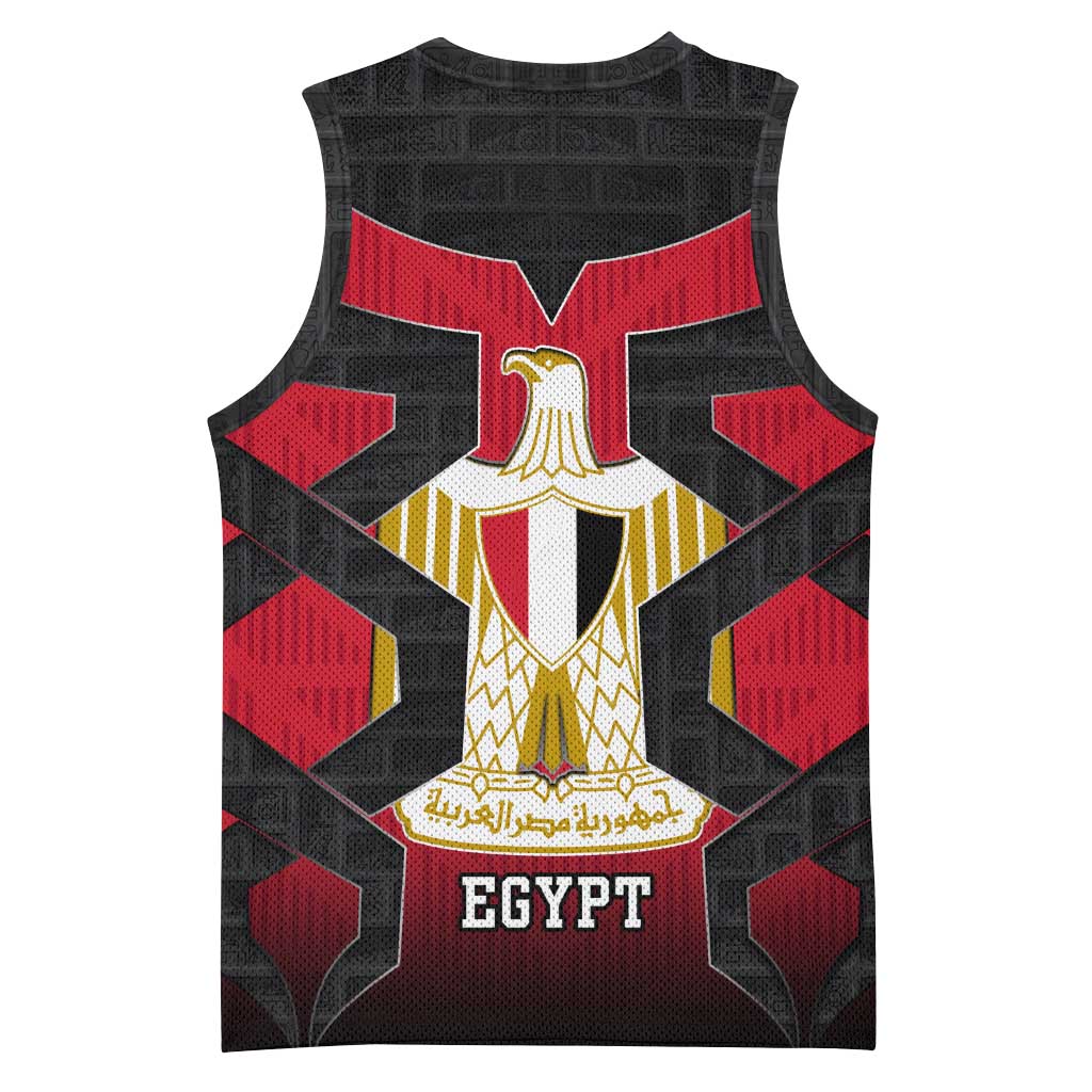 Egypt Flag Emblem Basketball Jersey Red Black Bold Spirit TS04