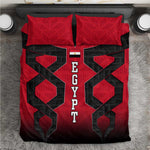 Egypt Flag Emblem Bedding Set Red Black Bold Spirit - African Pride