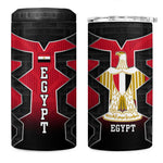 Egypt Flag Emblem 4 in 1 Can Cooler Tumbler Red Black Bold Spirit - African Pride