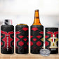 Egypt Flag Emblem 4 in 1 Can Cooler Tumbler Red Black Bold Spirit - African Pride