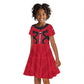 Egypt Flag Emblem Kid Short Sleeve Dress Red Black Bold Spirit - African Pride