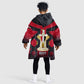 Egypt Flag Emblem Kid Wearable Blanket Hoodie Red Black Bold Spirit - African Pride