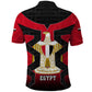 Egypt Flag Emblem Polo Shirt Red Black Bold Spirit - African Pride
