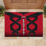 Egypt Flag Emblem Rubber Doormat Red Black Bold Spirit - African Pride