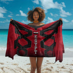 Egypt Flag Emblem Sarong Red Black Bold Spirit - African Pride