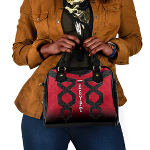 Egypt Flag Emblem Shoulder Handbag Red Black Bold Spirit - African Pride