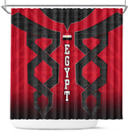 Egypt Flag Emblem Shower Curtain Red Black Bold Spirit - African Pride