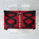 Egypt Flag Emblem Tablecloth Red Black Bold Spirit - African Pride