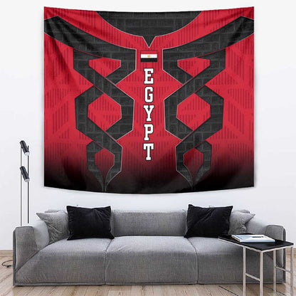 Egypt Flag Emblem Tapestry Red Black Bold Spirit - African Pride