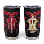 Egypt Flag Emblem Tumbler Cup Red Black Bold Spirit - African Pride