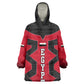 Egypt Flag Emblem Wearable Blanket Hoodie Red Black Bold Spirit - African Pride
