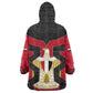 Egypt Flag Emblem Wearable Blanket Hoodie Red Black Bold Spirit - African Pride