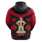 Egypt Flag Emblem Zip Hoodie Red Black Bold Spirit - African Pride