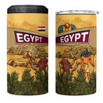 Egyptian Pyramids and Anubis 4 in 1 Can Cooler Tumbler Camel Caravan Desert - African Pride