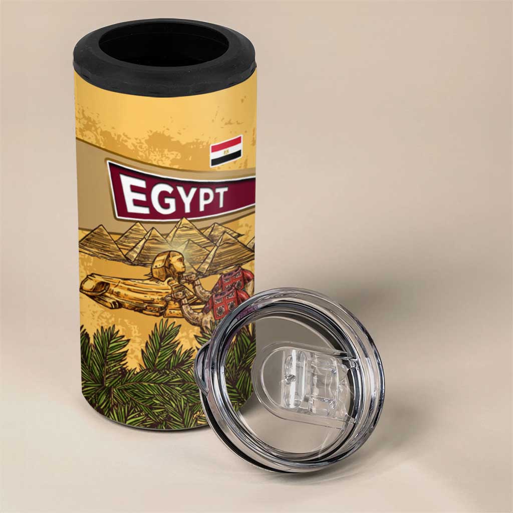 Egyptian Pyramids and Anubis 4 in 1 Can Cooler Tumbler Camel Caravan Desert - African Pride