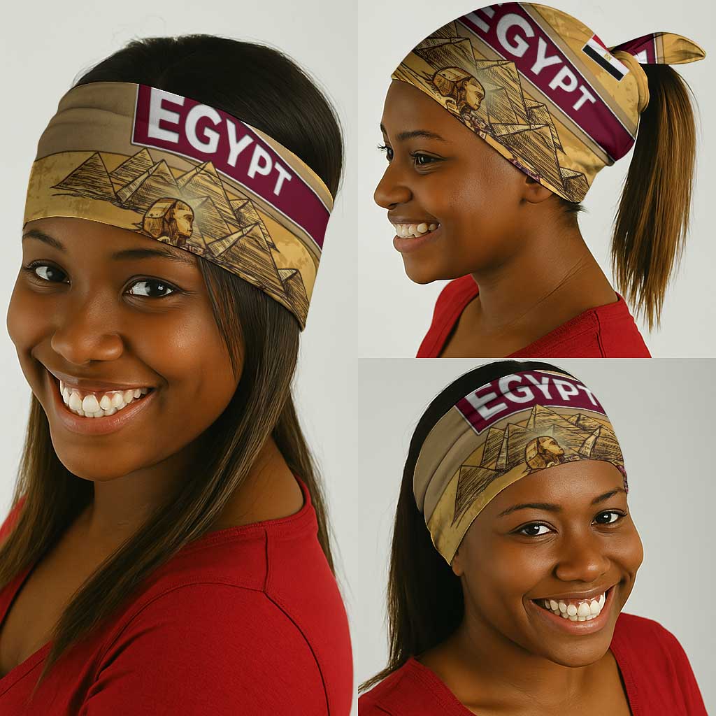 Egyptian Pyramids and Anubis Neck Gaiter Camel Caravan Desert TS04