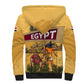Egyptian Pyramids and Anubis Sherpa Hoodie Camel Caravan Desert - African Pride