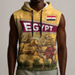 Egyptian Pyramids and Anubis Sleeveless Hoodie Camel Caravan Desert - African Pride