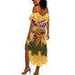 Egyptian Pyramids and Anubis Summer Maxi Dress Camel Caravan Desert - African Pride